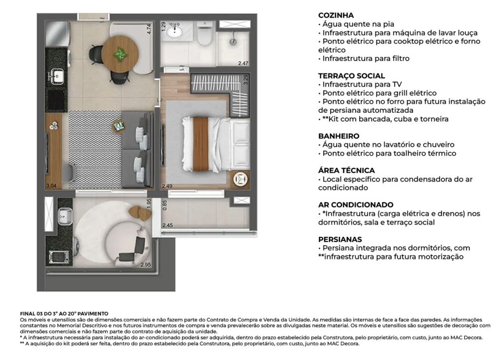 apartamento em são paulo Vila Mariana de 40m²