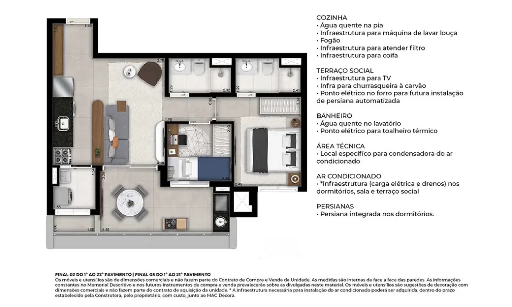 apartamento em são paulo campo belo 64m²