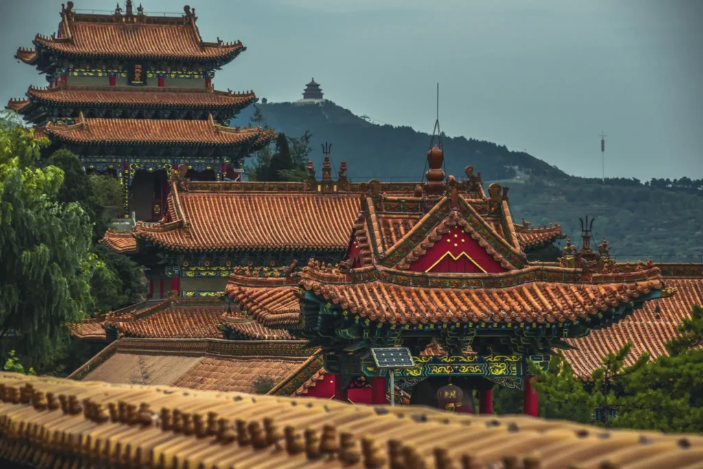 imagem panorâmica da muralha da China