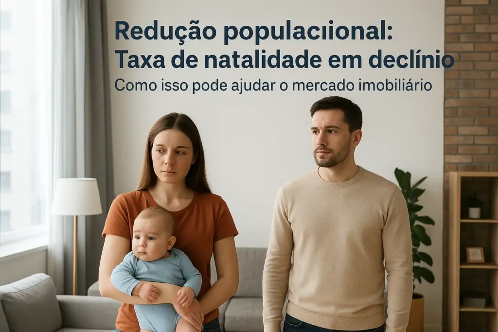 casal com apenas um filho ilustrando a redução populacional